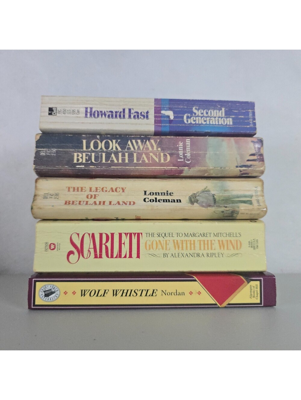 Classic Southern & Historical Fiction Book Lot Scarlett Beulah Land Howard Fast
